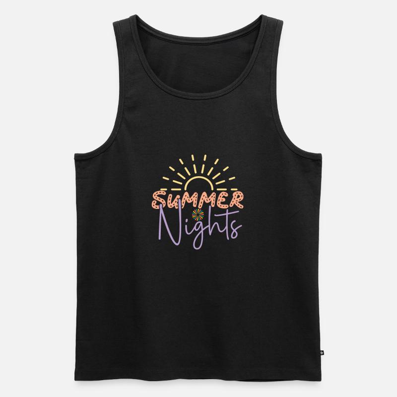 Sommernächte - Männer Premium Bio Tank Top - Schwarz