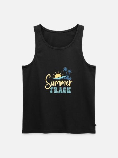 Summer Track - Men's Premium Organic Tank Top - black