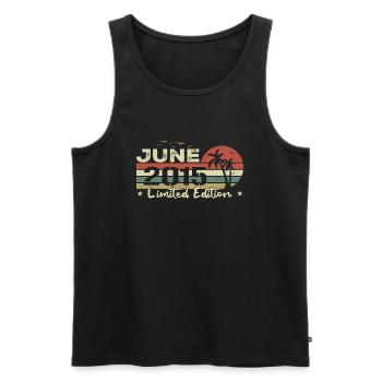 June 9th Anniversary Born 2015 Vibe - Men's Premium Organic Tank Top - black - Front - Michal (187cm)