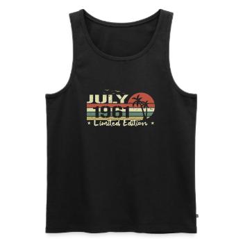 July 63rd Anniversary Vintage Born 1961 Vibe - Men's Premium Organic Tank Top - black - Front - Michal (187cm)