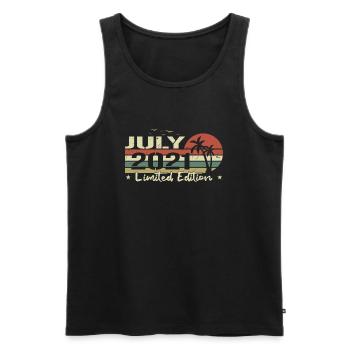 July 3rd Anniversary Born 2021 Vibe - Men's Premium Organic Tank Top - black - Front - Michal (187cm)