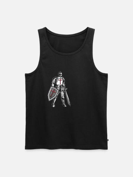 Tempelritter Ritter Mittelalter Templer - Männer Premium Bio Tank Top - Schwarz