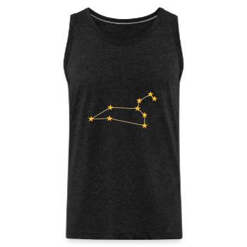 Constellation Leo - Débardeur bio Premium Homme - charbon - Devant - Alexander (188cm)