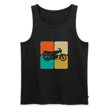 Simson Moped S51 Oldtimer Geschenk Design - Männer Premium Bio Tank Top - Schwarz - Vorne - AI Model Male 178 light (178cm)