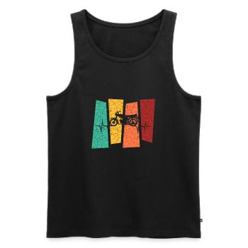 Simson Funny Moped Driver Gift Vintage - Men's Premium Organic Tank Top - black - Front - Michal (187cm)