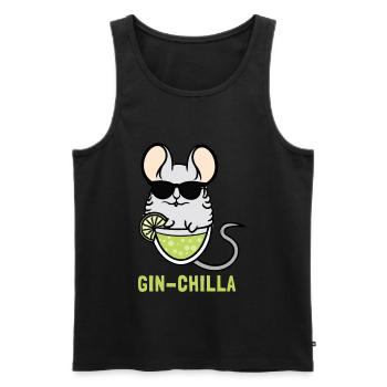 Chinchilla Gin Gin- - Männer Premium Bio Tank Top - Schwarz - Vorne - AI Model Male 178 light (178cm)