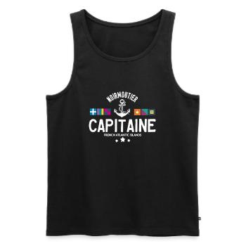 Capitaine Noirmoutier - Débardeur bio Premium Homme - noir - Devant - Michal (187cm)