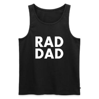 Rad dad - Männer Premium Bio Tank Top - Schwarz - Vorne - AI Model Male 178 light (178cm)