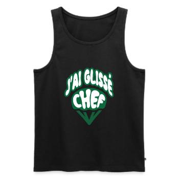 j ai glissé chef la 7ème compagnie parachute - Débardeur bio Premium Homme - noir - Devant - Michal (187cm)