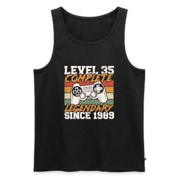 35th Birthday Level 35 Complete Vintage 1989 - Men's Premium Organic Tank Top - black - Front - Michal (187cm)