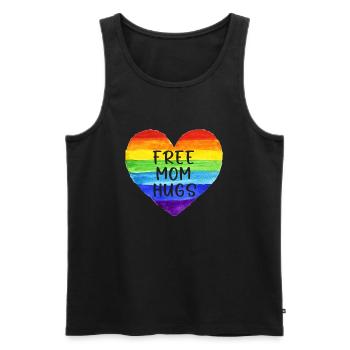 Kostenlose Mama-Umarmungen Shirt Kostenlose Mama-Umarmungen Stolz LGBTQIA - Männer Premium Bio Tank Top - Schwarz - Vorne - Michal (187cm)