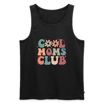 Cool Moms Club Lustige Retro Groovy Mama Mama Mama - Männer Premium Bio Tank Top - Schwarz - Vorne - AI Model Male 178 light (178cm)
