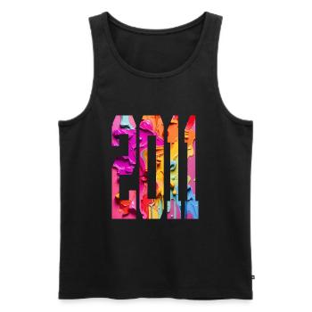 BUNT 15TH BIRTHDAY 2011 - Men's Premium Organic Tank Top - black - Front - Michal (187cm)