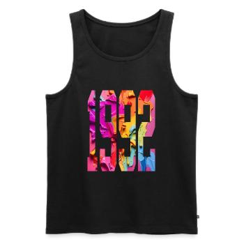 BUNT 34TH BIRTHDAY 1992 - Men's Premium Organic Tank Top - black - Front - Michal (187cm)