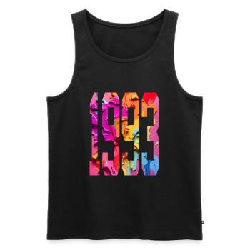 BUNT 33RD BIRTHDAY 1993 - Men's Premium Organic Tank Top - black - Front - Michal (187cm)