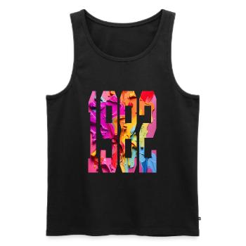 BUNT 44TH BIRTHDAY 1982 - Men's Premium Organic Tank Top - black - Front - AI Model Male 178 light (178cm)