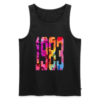 BUNT 43RD BIRTHDAY 1983 - Men's Premium Organic Tank Top - black - Front - Michal (187cm)