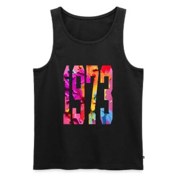 BUNT 53RD BIRTHDAY 1973 - Men's Premium Organic Tank Top - black - Front - AI Model Male 178 light (178cm)