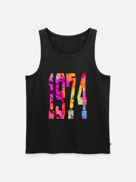 BUNT 52ND BIRTHDAY 1974 - Men's Premium Organic Tank Top - black