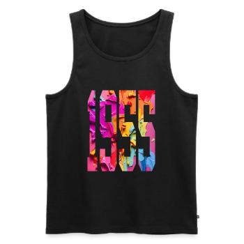BUNT 71ST BIRTHDAY 1955 - Men's Premium Organic Tank Top - black - Front - Michal (187cm)