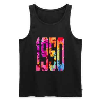 BUNT 76TH BIRTHDAY 1950 - Men's Premium Organic Tank Top - black - Front - AI Model Male 178 light (178cm)