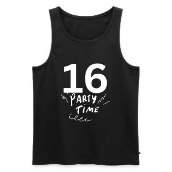 16 - Männer Premium Bio Tank Top - Schwarz - Vorne - AI Model Male 178 light (178cm)