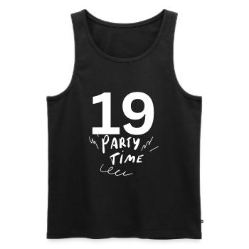19 - Men's Premium Organic Tank Top - black - Front - Michal (187cm)