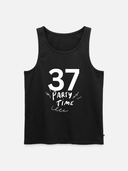 37 - Men's Premium Organic Tank Top - black