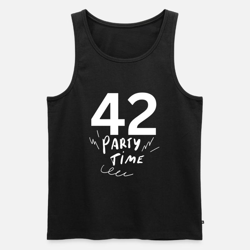 42 - Männer Premium Bio Tank Top - Schwarz
