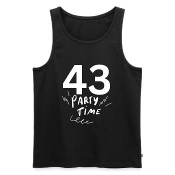 43 - Débardeur bio Premium Homme - noir - Devant - AI Model Male 178 light (178cm)