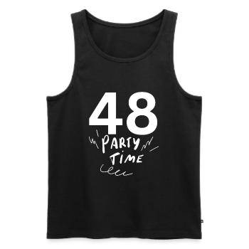 48 - Männer Premium Bio Tank Top - Schwarz - Vorne - AI Model Male 178 light (178cm)