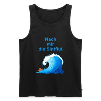 after the deluge, behind me the deluge - Men's Premium Organic Tank Top - black - Front - AI Model Male 178 light (178cm)