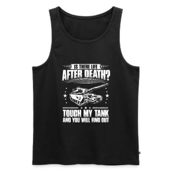 Tank Tank Driver Tank Military Army Battle Tank - Men's Premium Organic Tank Top - black - Front - AI Model Male 178 light (178cm)