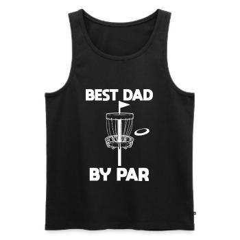 Best Dad By Par Papa Golfen Golfer - Männer Premium Bio Tank Top - Schwarz - Vorne - AI Model Male 178 light (178cm)