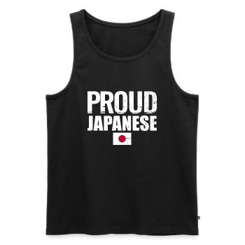 Fier Japonais Japon Drapeau japonais Japonais - Débardeur bio Premium Homme - noir - Devant - Michal (187cm)