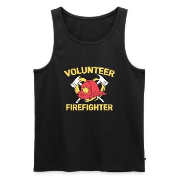 Freiwillige Feuerwehr Feuerwehrmann Firefighter - Männer Premium Bio Tank Top - Schwarz - Vorne - Michal (187cm)