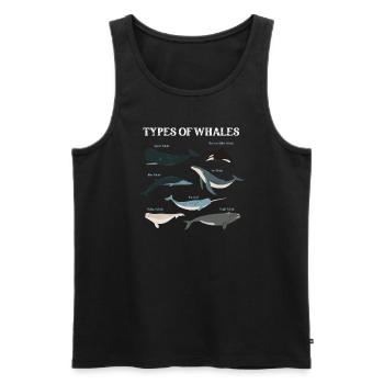 Types of Whales Whale Lovers Whales Species - Men's Premium Organic Tank Top - black - Front - AI Model Male 178 light (178cm)