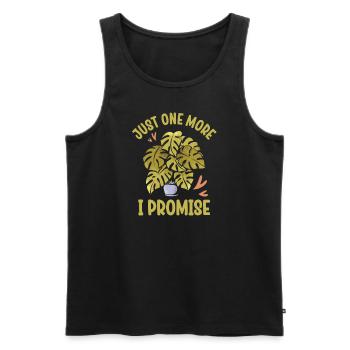 Just One More Plant I Promise Plantaholic Therapy - Men's Premium Organic Tank Top - black - Front - Michal (187cm)