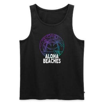 Aloha Beaches Tropical Hawaiian Summer Island - Männer Premium Bio Tank Top - Schwarz - Vorne - Michal (187cm)