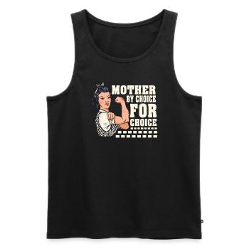 Mère par choix Pour Choix Pro Choice Féministe - Débardeur bio Premium Homme - noir - Devant - AI Model Male 178 light (178cm)