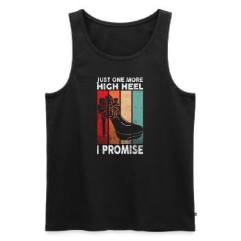 Just One More High Heel I Promise - Männer Premium Bio Tank Top - Schwarz - Vorne - Michal (187cm)