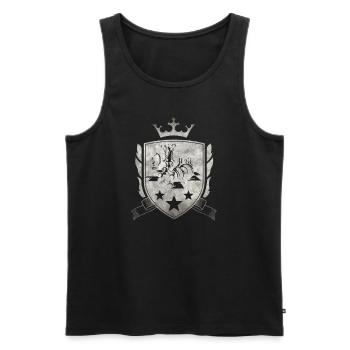Schach-Emblem - Männer Premium Bio Tank Top - Schwarz - Vorne - Michal (187cm)
