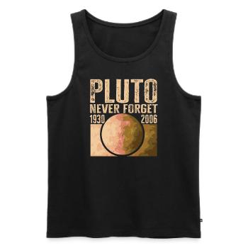 N’oubliez jamais Pluto Design Retro Style Funny Space - Débardeur bio Premium Homme - noir - Devant - Michal (187cm)