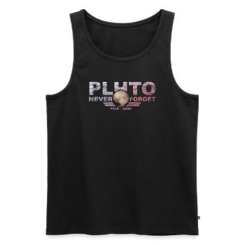 Never Forget Pluto Design Retro Style Funny Space - Men's Premium Organic Tank Top - black - Front - Michal (187cm)