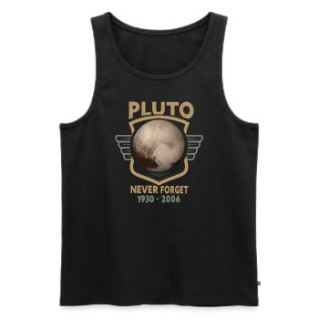 N’oubliez jamais Pluto Design Retro Style Funny Space - Débardeur bio Premium Homme - noir - Devant - Michal (187cm)