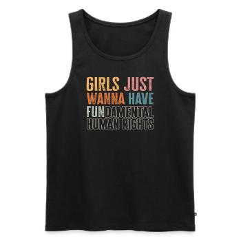 Les filles veulent juste avoir des droits humains fondamentaux - Débardeur bio Premium Homme - noir - Devant - Michal (187cm)