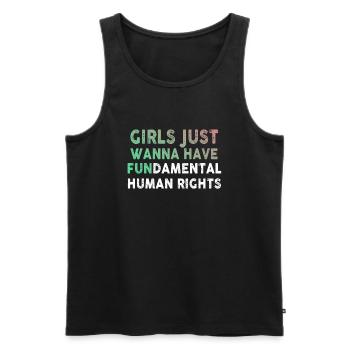 Girls Just Wanna Have Fundamental Human Rights - Men's Premium Organic Tank Top - black - Front - Michal (187cm)