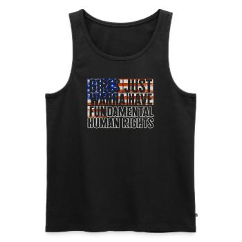Girls Just Wanna Have Fundamental Human Rights - Men's Premium Organic Tank Top - black - Front - AI Model Male 178 light (178cm)