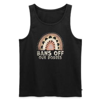 Bannir nos corps protéger la liberté Choisir les femmes - Débardeur bio Premium Homme - noir - Devant - AI Model Male 178 light (178cm)