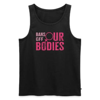 Bannir nos corps protéger la liberté Choisir les femmes - Débardeur bio Premium Homme - noir - Devant - AI Model Male 178 light (178cm)